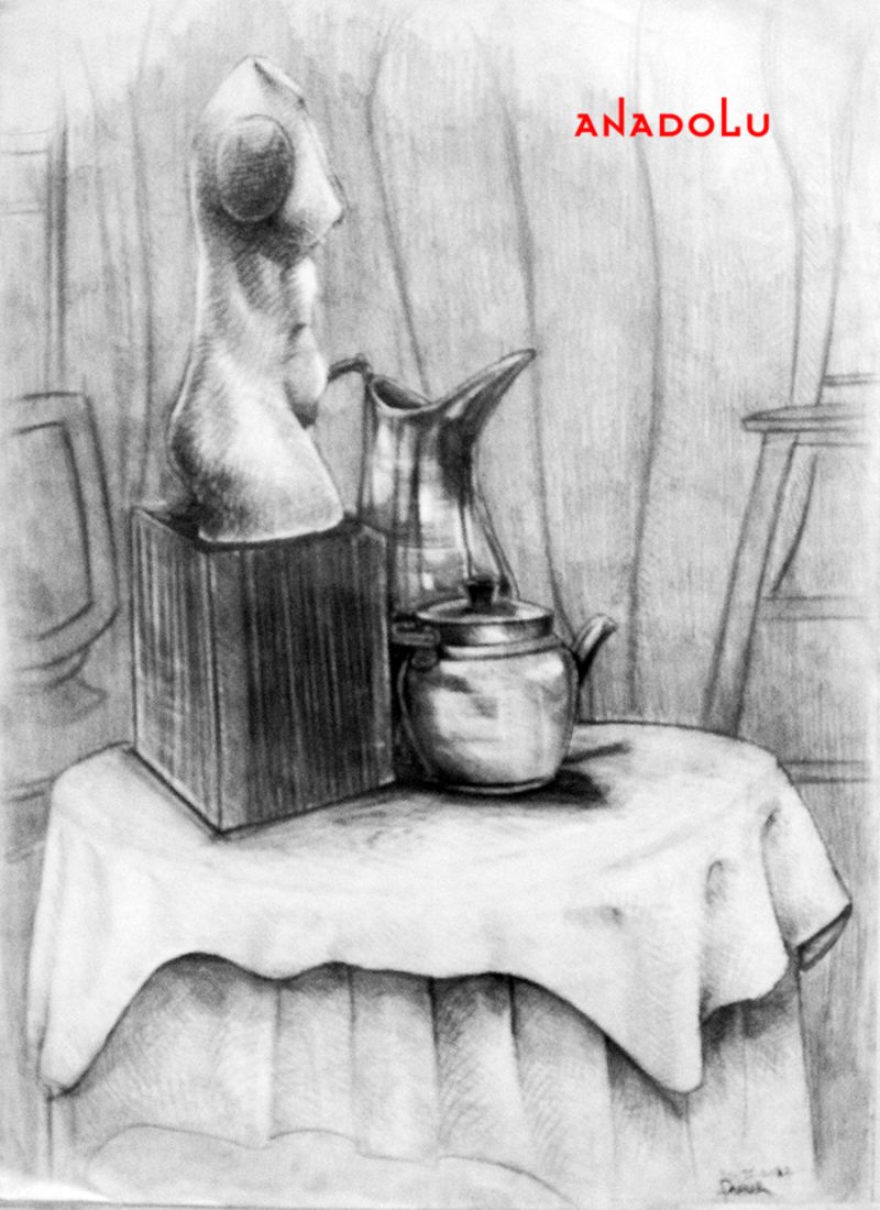 Çanakkalede Güzel Sanatlar Girişi İçin Çizim Çalışmaları