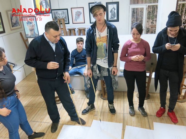 Çanakkalede Anadolu Güzel Sanatlarda Modelden Desen Çizim Eğitimleri