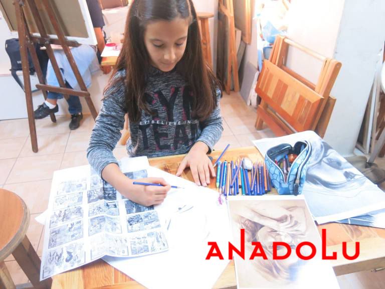 Çocuk Grupları Karakalem Potre Çizimleri Çanakkalede