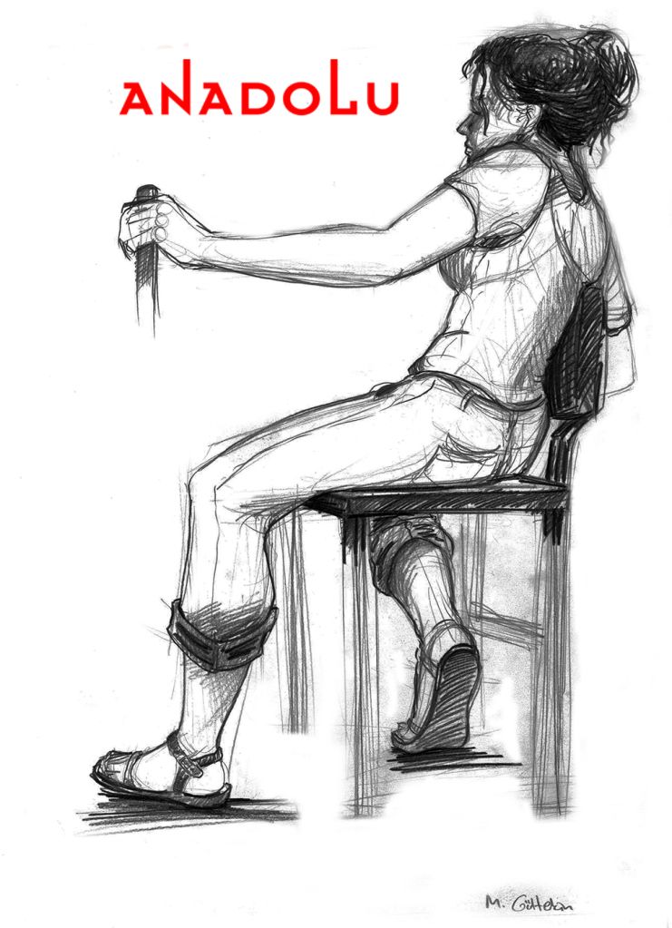 Karakalem Kadın Model Çizimi Çanakkalede