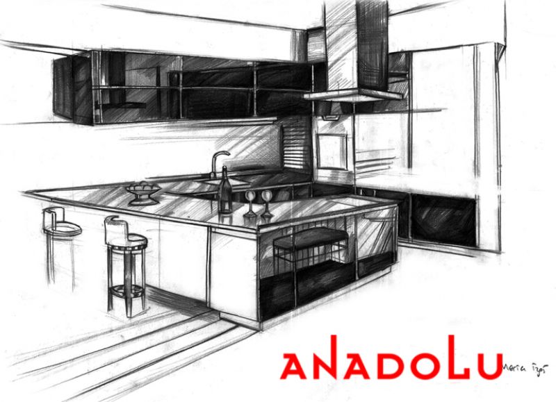 karakalem Mutfak Çizim Örnekleri Çanakkalede